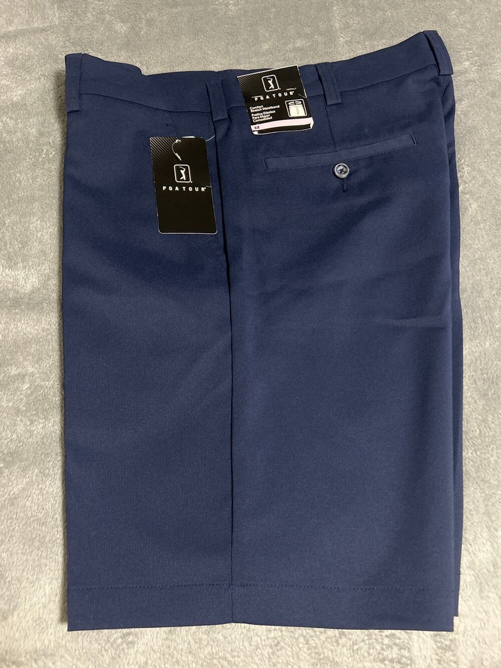 NWT Navy Blue PGA Tour Golf Shorts Size 32 Mens Boys Comfort Stretch Waistband